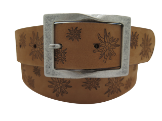 Ledergurt Branding Edelweiss 40mm (11069/60AS-40)